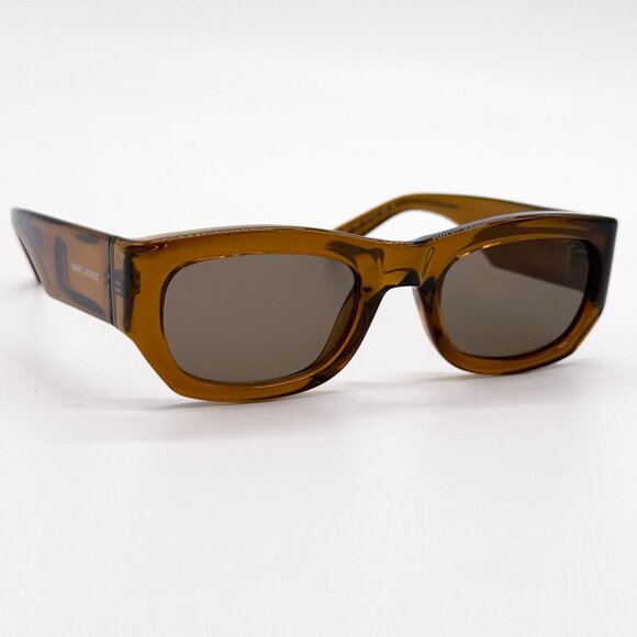 NEW SAINT LAURENT SUNGLASSES SL713 003 BROWN UNISEX - Picture 5 of 10